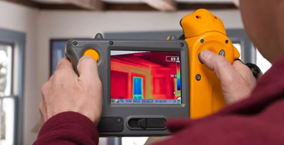 home energy audit service capturing thermal readings to analyze insulation and electrical efficiency in Austin, TX