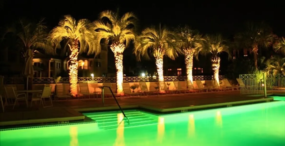 landscape lighting installation services illuminating outdoor recreational areas in Austin, TX