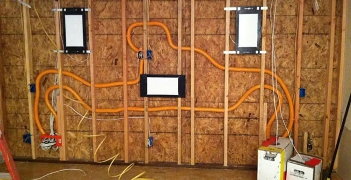 new construction wiring project displaying complete electrical system layout installed by professionals in Austin, TX
