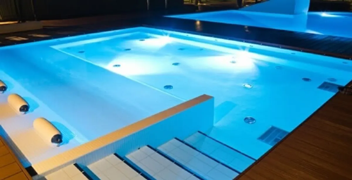 pool light installation and repair services providing modern illuminated pool lighting in Austin, TX