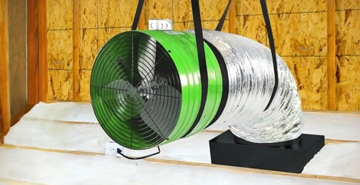 whole house fan installation services with professionally mounted ventilation fan system in Austin, TX
